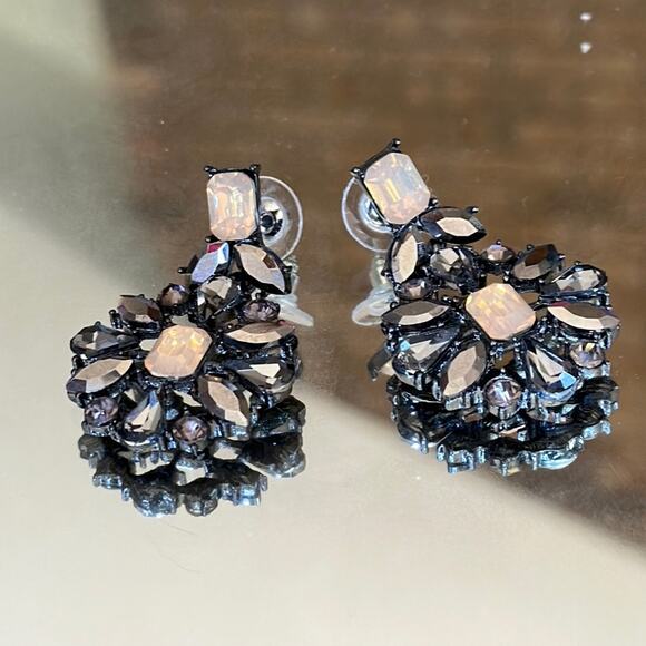 Dangling Earrings with Rhinestones - Picture 6 of 7